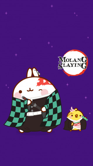 Molang Parody Wallpaper Demon Slayer Of