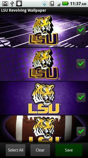 Licensed Lsu Tigers Revolving Wallpaper App With The Background