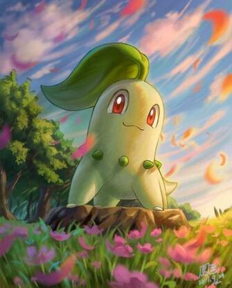 Chikorita Pok Mon Zerochan Anime Image Board