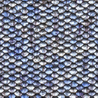 Vintage Mermaid Wallpaper Scales Blue