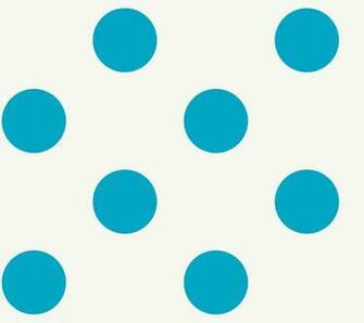 Bright Blue White Kd1867 Large Polka Dot Wallpaper Baby Nursery