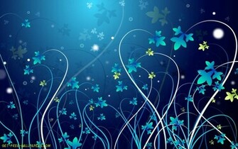 Pretty Blue Vines Wallpaper