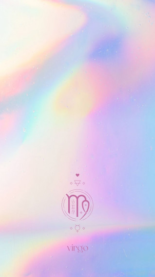 Virgo Aesthetic Astrology Holographic Wallpaper For Phone iPhone And