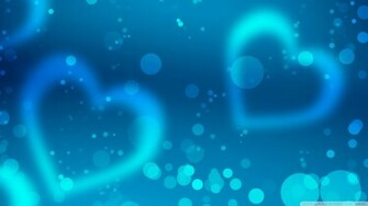 Blue Hearts Background Wallpaper