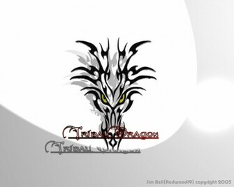 Tribal Dragon Wallpaper By Redwood3d