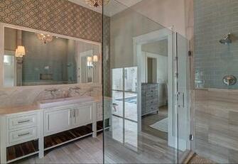 Tiling And Wallpaper Ideas Bathroom Combines Wall Tiles