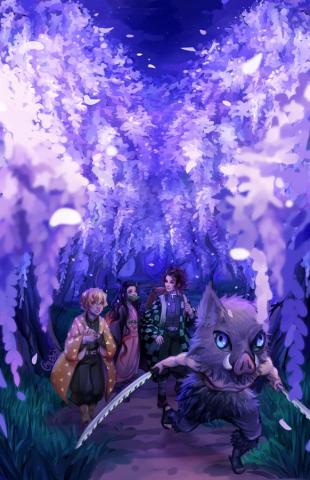 Gazeki S Art Passing Through The Wisteria Forest Demon