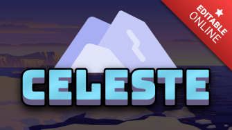 Editable Celeste Game Logo Wallpaper