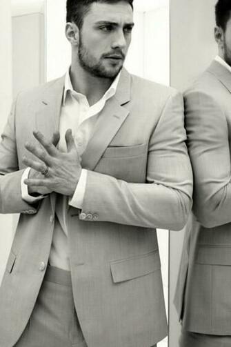 Aaron Taylor Johnson Light Grey Suit iPhone