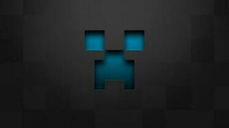 Minecraft Blue Creeper Gray Pixelart Wallpaper