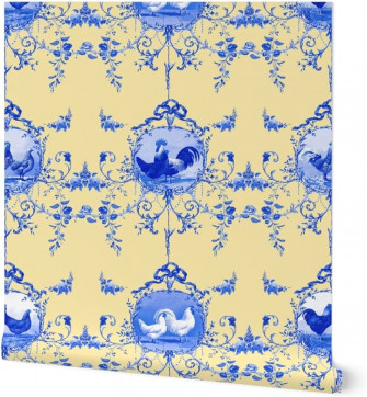 Spoonflower Peel Stick Wallpaper 9ft X 2ft Rococo Cottage