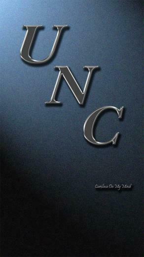 Unc Wallpaper Metal Letters Staggered On Lit Wall X