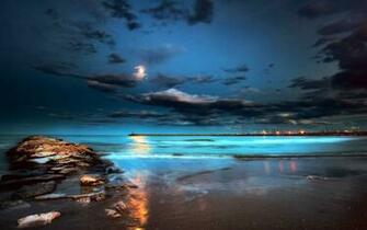 Beach At Night Wallpaper
