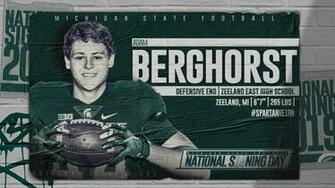 Adam Berghorst Signing Day Michigan State University Athletics