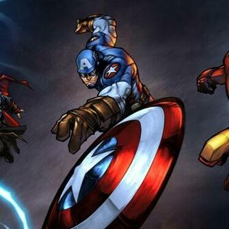 Desktop Wallpaper Cartoons Captain America Iron Man And Thor