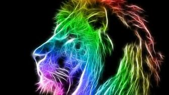 Colorful Lion Wallpaper