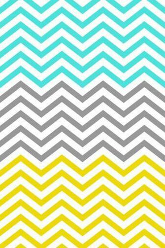 Blue Gray Gold Chevron Wallpaper