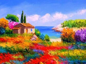 Beach Painting Picture Wallpaper Background