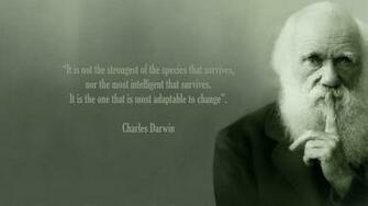 Charles Darwin Change Quote Wallpaper