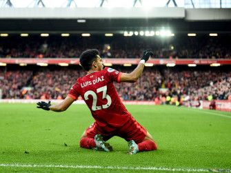 Liverpool Fc Winger Luis Diaz 2k Wallpaper