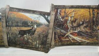 Deer Doe And Buck Hunting Wallpaper Border