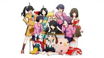 Wallpaper Bakemonogatari Mayoi Hachikuji Araragi Koyomi Oshino