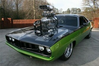 Supercharged Plymouth Hemi Cuda Wallpaper