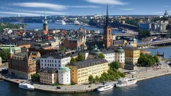 Fond Ecran Ville Stockholm Suede City Wallpaper HD