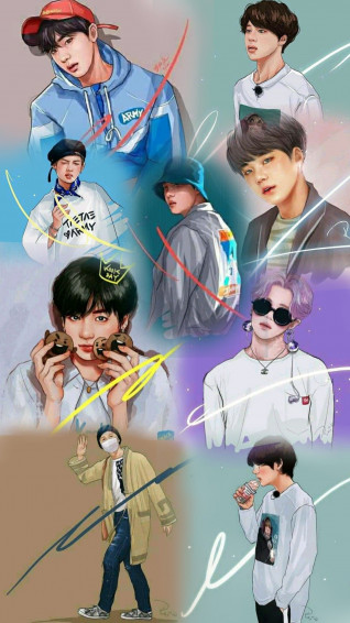 Wallpaper Anime Bts
