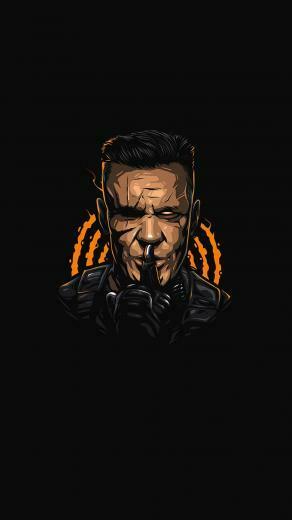 Cable Minimal iPhone Wallpaper Wallpop Marvel