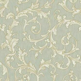 Wallcoverings Saint Augustine Geometric And Damask Scroll Wallpaper