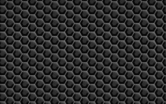 Metallic Black Hexagons Wallpaper