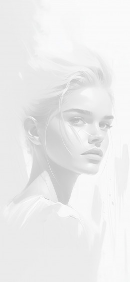 Aesthetic Girl White Wallpaper iPhone