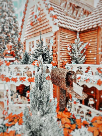 Gingerbread House Xmas Christmas Collage Preppy