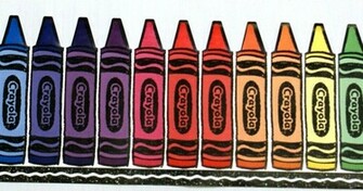 Crayola Crayons Wallpaper Border 20b10 Kj0325bd