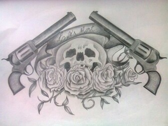 Skull And Guns By Brubsbrubs