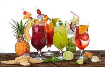 Tropical Cocktails Fruit Fresh Drink Summer Wallpaper