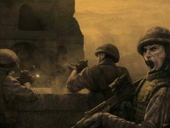 Scope Soldiers War Face Gun Fire Soldier Helmet Brown Armor Derp Iraq