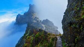 Madeira Mountain Trails Portugal Landscape Wallpaper