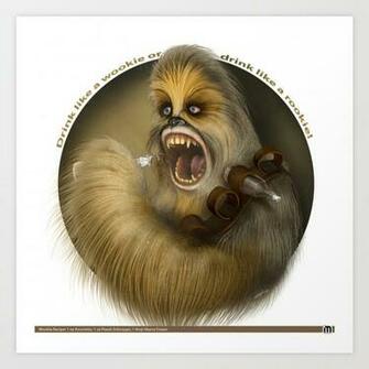 Wookie White Background Art Print By Mattiasstarkenberg Society6