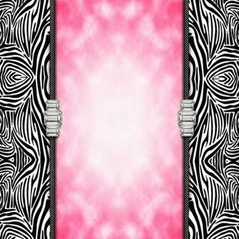 Zebra Wallpaper Print Border Pink