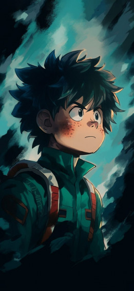 My Hero Academia Deku Green Wallpaper In