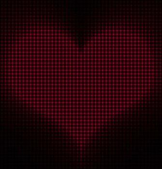 Red Hearts Black Background