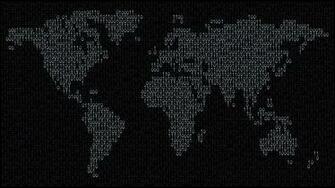 Typography Binary Numbers Maps Digital Art World Map Wallpaper