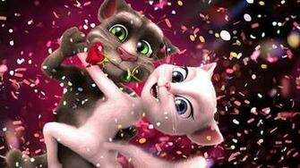 Cartoons Image Talking Tom And Angela Wallpaper