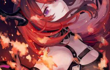 Wallpaper Girl Fire Surtr Arknights Image For Desktop Section