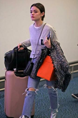 Lucy Hale Stills At Vancouver International Airport