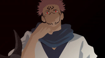 Minimalist Sukuna Anime Jujutsu Kaisen Wallpaper
