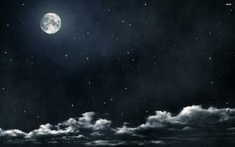 Moon And Stars Desktop Wallpaper HD