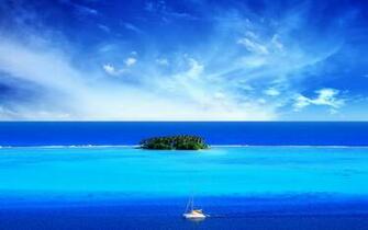 Sailing Around The Tropical Island Wallpaper